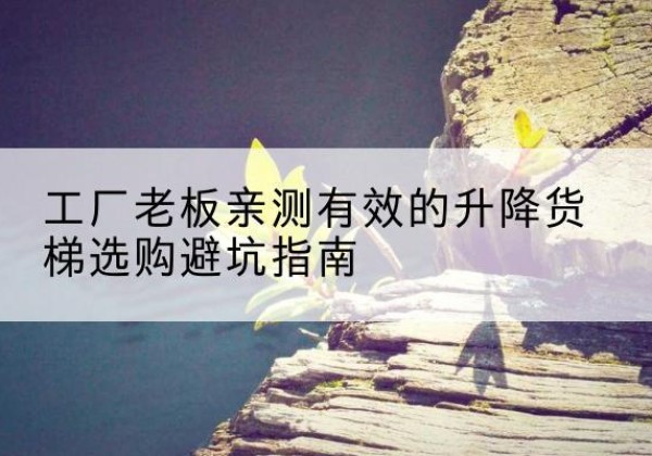 北林升降货梯怎么选-工厂老板亲测有效的升降货梯选购避坑指南
